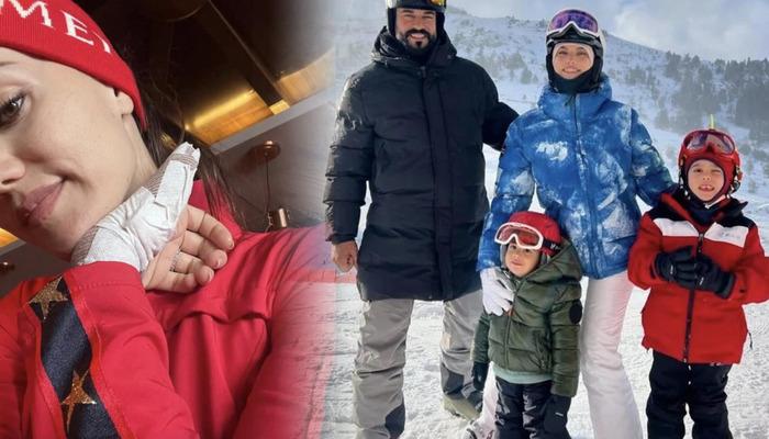 Ailecek tatile çıktılar! Fahriye Evcen parmağını yaraladı: ‘Nasıl oldu hiç anlamadım’